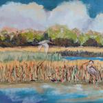 Marsh With Birds
